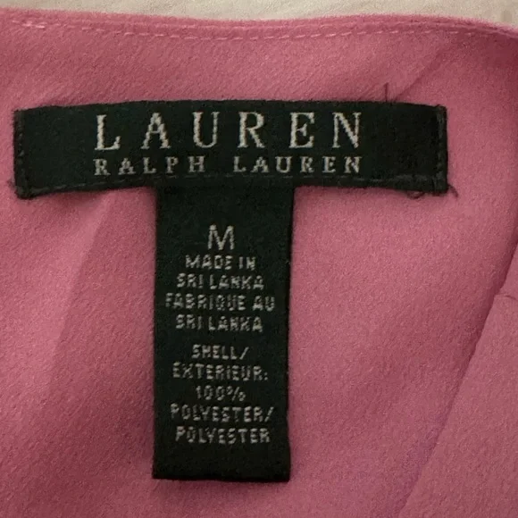 Lauren Ralph Lauren Women’s Pink Sleeveless Tank Top Size Medium - Picture 6 of 7